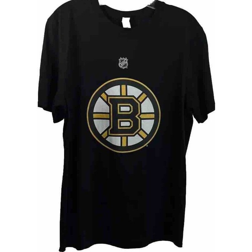 Black Boston Bruins NHL T-shirt Eden Yeager Attack On Titin Size M Spots Hockey